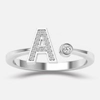 Initial Diamond Ring